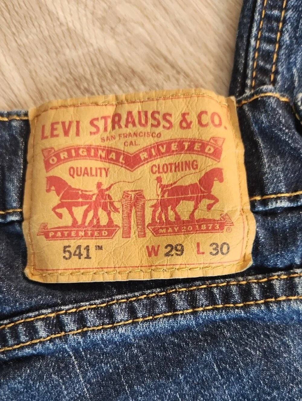 Levi's 541 Slim Straight Jeans in Dark Blue Denim